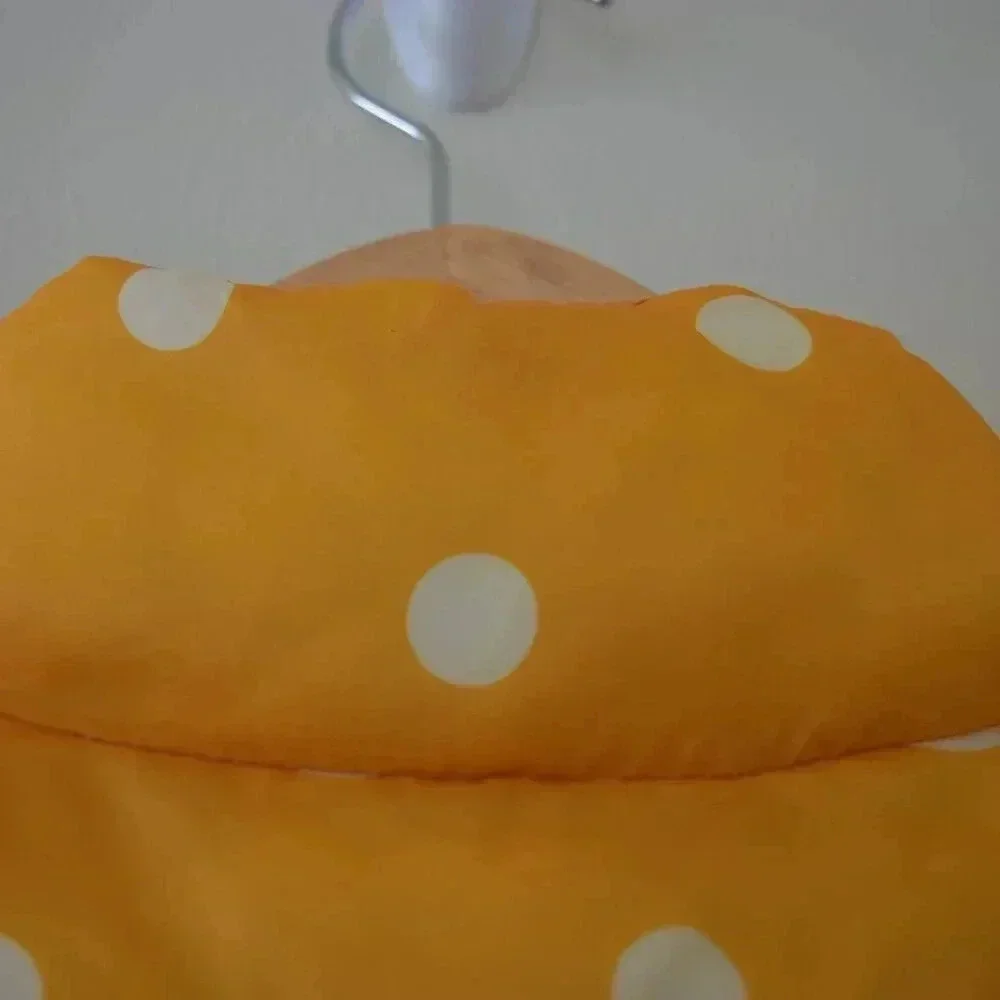 OLD NAVY Girls Puffer Vest with Polka Dots In Yellow & White Size XL 14